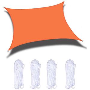 Outdoor Garden Sunshade Sail Waterproof Anti-UV Canopy  Size: 5m x 5m(Orange)