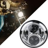 7 inch Round LED Motorcycle Headlight Modified Spotlight for Honda (Silver)