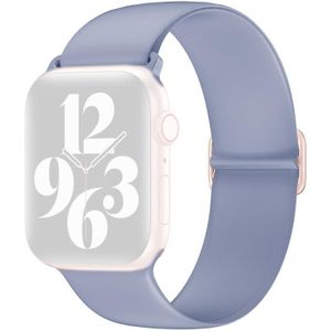 Elasticity Silicone Replacement Strap Watchband For Apple Watch Series 6 & SE & 5 & 4 44mm / 3 & 2 & 1 42mm(Lavender Grey)