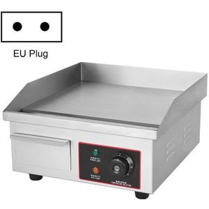 Fuyi Commercial Desktop Electric Stove Stainless Steel Body Cast Iron Skewers Pancake Electric Griddle  EU Plug(EG-818B)