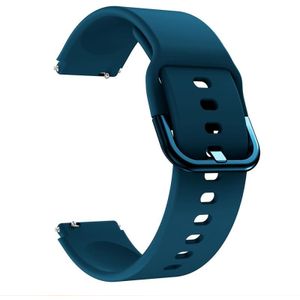 For Xiaomi Mi Watch Electroplating Buckle Silicone Replacement Strap Watchband(Rock Cyan)