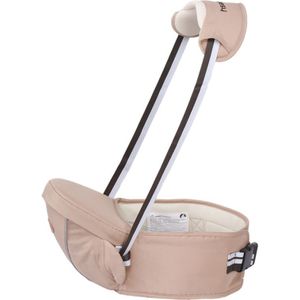 Ergonomic Baby Carrier with Hip Seat for Baby with Reflective Strip for 0-3 Years Old(Khaki)