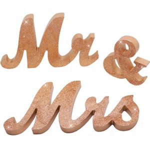 Wooden Mr and Mrs Sign Wedding Decoration(JM01669)