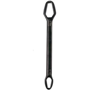 Multi-Function Plum Wrench Open Adjustment Double-Headed Self-Tightening Wrench(Black)