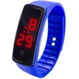 LED Digital Display Silicone Bracelet Children Electronic Watch(White)