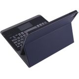 A098B-A Detachable ABS Ultra-thin Bluetooth Keyboard + TPU Protective Case for iPad Air 4 10.9 inch (2020)  with Stand & Pen Slot & Touch(Dark Blue)