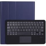 A098B-A Detachable ABS Ultra-thin Bluetooth Keyboard + TPU Protective Case for iPad Air 4 10.9 inch (2020)  with Stand & Pen Slot & Touch(Dark Blue)