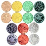 100 PCS / Bag Pirate Gold Coin Seven Color Lucky Coin Christmas Game Props