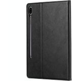 For Samsung Galaxy Tab S7 Lite Knead Skin Texture Horizontal Flip Leather Case with Photo Frame & Holder & Card Slots & Wallet(Black)