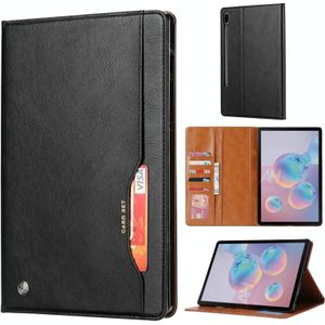 For Samsung Galaxy Tab S7 Lite Knead Skin Texture Horizontal Flip Leather Case with Photo Frame & Holder & Card Slots & Wallet(Black)