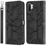 For Samsung Galaxy Note10+ Life of Tree Embossing Pattern Horizontal Flip Leather Case with Holder & Card Slot & Wallet & Photo Frame & Lanyard(Black)