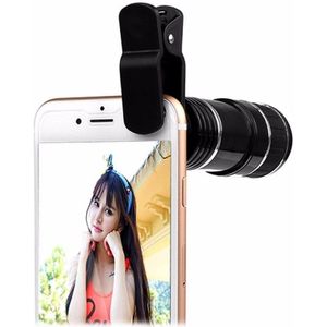 Universal Mobile Phone 12X Zoom Optical Zoom Telescope Lens with Clip