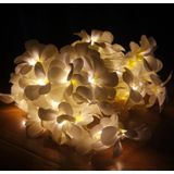 1.5m 10 LEDs Battery Powered Warm White Creative DIY Frangipani LED String Lights Floral Holiday Lighting Event Party Garland Bedroom Decoration