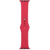 For Apple Watch Series 6 & SE & 5 & 4 44mm / 3 & 2 & 1 42mm Silicone Watch Replacement Strap  Long Section (Men)(Pomegranate)