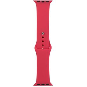 For Apple Watch Series 6 & SE & 5 & 4 44mm / 3 & 2 & 1 42mm Silicone Watch Replacement Strap  Long Section (Men)(Pomegranate)