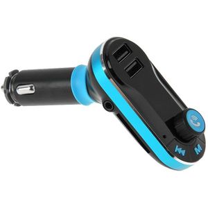 Bluetooth Tacking Handsfree Car Kit FM Transmitter with Remote Control  2.1A Dual Car Charger  For iPhone  Galaxy  Sony  Lenovo  HTC  Huawei  and other Smartphones