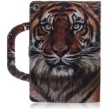 For Amazon Kindle Fire HD 8 (2020) / HD 8 Plus (2020) 3D Colored Drawing Horizontal Flip Leather Case with Holder & Card Slot & Wallet & Handle(Siberian Tiger)
