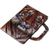 For Amazon Kindle Fire HD 8 (2020) / HD 8 Plus (2020) 3D Colored Drawing Horizontal Flip Leather Case with Holder & Card Slot & Wallet & Handle(Siberian Tiger)