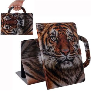 For Amazon Kindle Fire HD 8 (2020) / HD 8 Plus (2020) 3D Colored Drawing Horizontal Flip Leather Case with Holder & Card Slot & Wallet & Handle(Siberian Tiger)