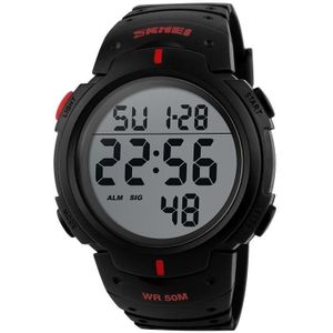 SKMEI 1068 Men Waterproof Outdoor Sports Digital Watch Student Fashion Watch(Red)