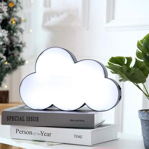 HS-007 LED Letter DIY Cloud Erasable Message Board Confession Lamp(Black )