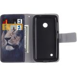 Lion Pattern Double print Leather Case with Holder & Card Slot & Wallet for Nokia Lumia 530