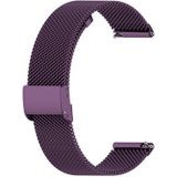 18mm Metal Mesh Wrist Strap Watch Band for Fossil Female Sport / Charter HR / Gen 4 Q Venture HR (Dark Purple)