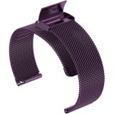 18mm Metal Mesh Wrist Strap Watch Band for Fossil Female Sport / Charter HR / Gen 4 Q Venture HR (Dark Purple)
