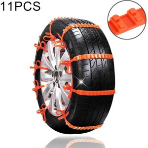 11 PCS Car Tire Emergency Double Grid Anti-skid Chains Tyre Anti-slip Chains