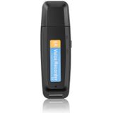 SK001 Professional Rechargeable U-Disk Portable USB Digital Audio Voice Recorder Pen Support TF Card Up to 32GB Dictaphone Flash Drive(Black)