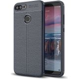 For Huawei Honor 10 Lite Litchi Texture Soft TPU Protective Case (Navy Blue)
