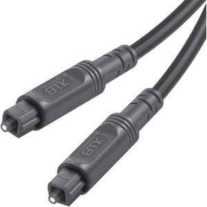 2m EMK OD4.0mm Square Port to Square Port Digital Audio Speaker Optical Fiber Connecting Cable(Silver Grey)