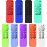 Silicone Protective Case Cover For Apple TV 4K 4th Siri Remote Controller(Red)