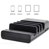 YM-UD04(5.1A) 4-Port USB Charging Dock Docking Station  For iPhone  iWatch  iPad  Galaxy  Tablets  US Plug  UK Plug  EU Plug  AU Plug(Black)