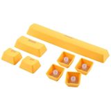 104 Keys Double Shot PBT Backlit Keycaps for Mechanical Keyboard (Yellow)