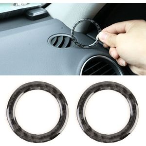 2 PCS Car Dashboard Air Outlet Panel Carbon Fiber Decorative Sticker for Mercedes-Benz W204