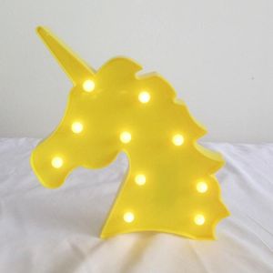 LED Holiday Decoration Light Unicorn Night Light(Yellow)