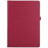 For Lenovo Tab 4 10 Plus (TB-X704) / Tab 4 10 (TB-X304) Litchi Texture Solid Color Horizontal Flip Leather Case with Holder & Pen Slot(Rose Red)
