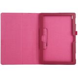 For Lenovo Tab 4 10 Plus (TB-X704) / Tab 4 10 (TB-X304) Litchi Texture Solid Color Horizontal Flip Leather Case with Holder & Pen Slot(Rose Red)