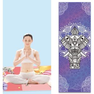 Home Yoga Towel Printing Portable Non-Slip Yoga Blanket  Colour: Elephant Small
