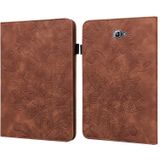 For Samsung Galaxy Tab A A6 10.1 inch 2016 Lace Flower Embossing Pattern Horizontal Flip Leather Case with Holder & Card Slots & Wallet & Photo Frame(Brown)