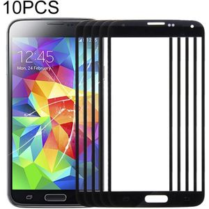 10 PCS Front Screen Outer Glass Lens for Samsung Galaxy S5 / G900 (Black)