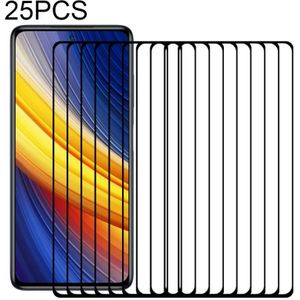 For Xiaomi Poco X3 Pro 25 PCS Full Glue Full Screen Tempered Glass Film