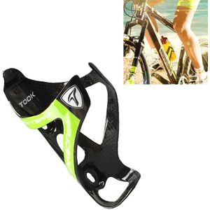 TOSEEK Full Carbon Fiber Road Bicycle Water Bottle Holder (Green)