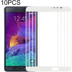 10 PCS Front Screen Outer Glass Lens for Samsung Galaxy Note 4 / N910 (White)