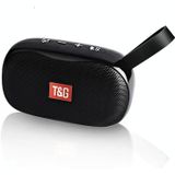 T&G TG173 TWS Subwoofer Bluetooth Speaker With Braided Cord  Support USB / AUX / TF Card / FM(Black)