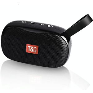 T&G TG173 TWS Subwoofer Bluetooth Speaker With Braided Cord  Support USB / AUX / TF Card / FM(Black)