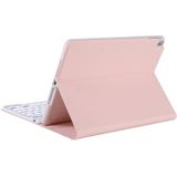 T07BB For iPad 9.7 inch / iPad Pro 9.7 inch / iPad Air 2 / Air (2018 & 2017) TPU Candy Color Ultra-thin Bluetooth Keyboard Protective Case with Stand & Pen Slot(Pink)