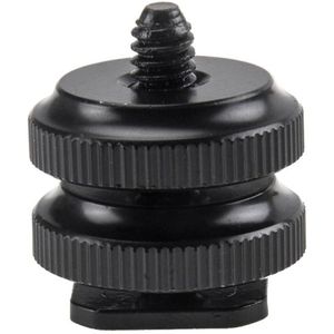 Reinforced Hot Shoe Aluminum Alloy 1/4 inch Screw Adapter with Double Nut for DSLR Cameras  GoPro HERO9 Black /HERO8 Black /7 /6/ 5 /5 Session /4 /3+ /3 /2 /1