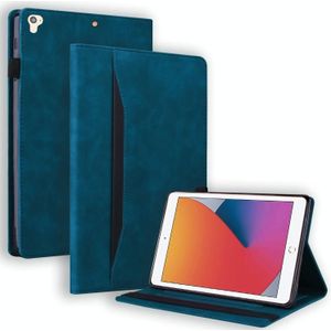 For iPad 9.7 2018 & 2017 / Pro 9.7 / Air 2 Business Shockproof Horizontal Flip Leather Case with Holder & Card Slots & Photo Frame & Pen Slot & Sleep / Wake-up Function(Blue)
